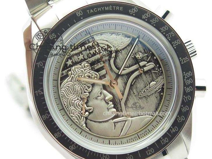 0329 Youthful Speedmaster JHF SS ‘Work on the Moon’ Gary Dial On SS Bracelet 8241
